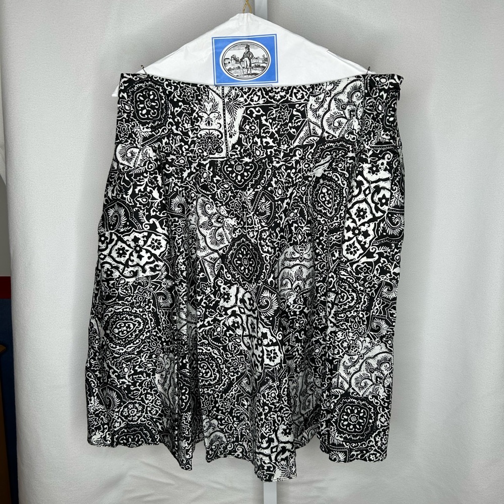 Ralph Lauren Monochrome Patterned A-Line Skirt